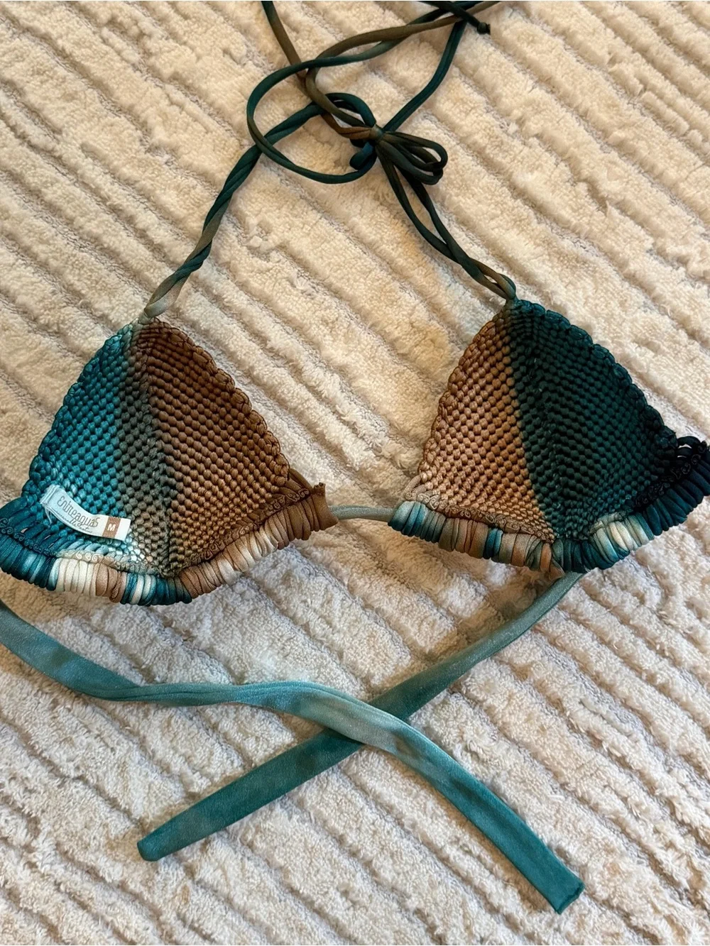 Vintage Y2K Cult Beach x Cia.Marítima Handwoven Macramé Bikini Top